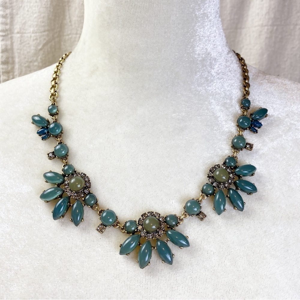 Green Statement Brass J. Crew Necklace